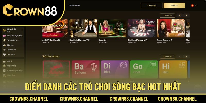 Casino 3 Bật mí top 4 trò chơi sòng bạc trực tiếp hot