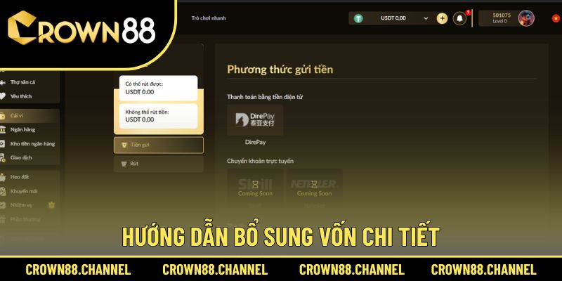 Chi tiết các thao tác bổ sung vốn đa dạng