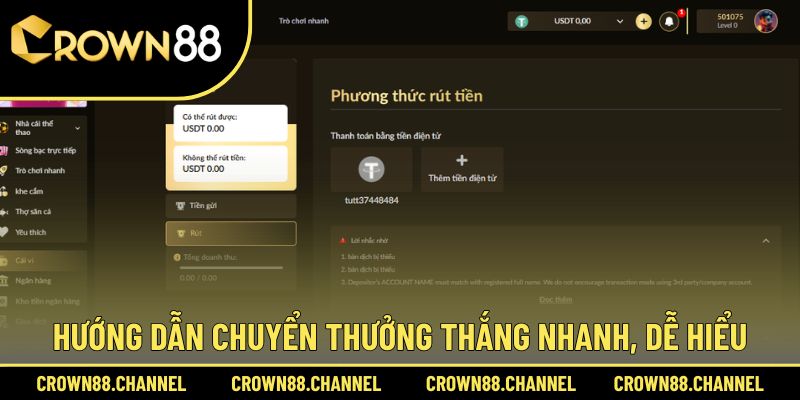 Rút Tiền Crown88 3 Chi tiết các thao tác thực hiện tạo lệnh
