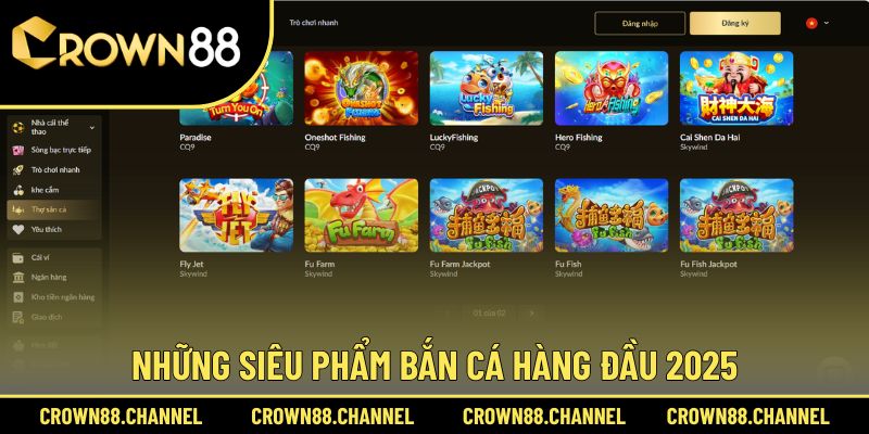 Bắn cá 3 Danh sách các trò chơi săn cá online hot nhất